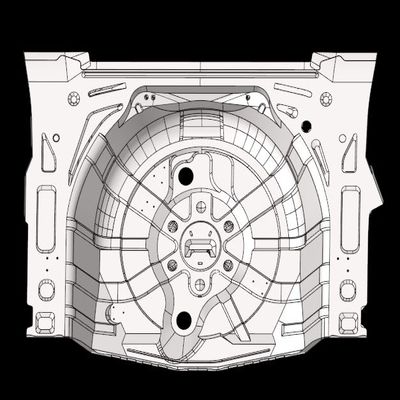 Structural Meshing of the Car Spare Wheel Holder using Hypermesh