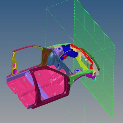 Frontal Crash Analysis of a Neon Car Model using Hypermesh and RADIOSS