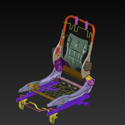Modelling of an Automotive seat structure with connections by using ANSA