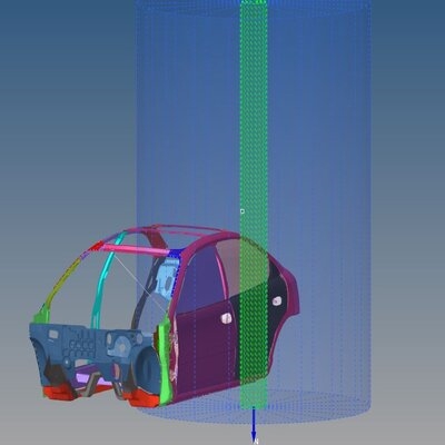 Side Crash Analysis of a Neon Car Model using Hypermesh and RADIOSS