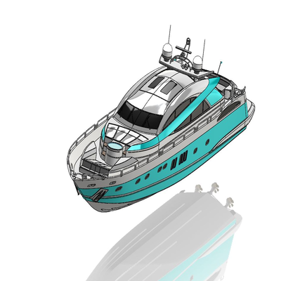Surface modelling of Sunseeker Predator Yacht Using Solidworks